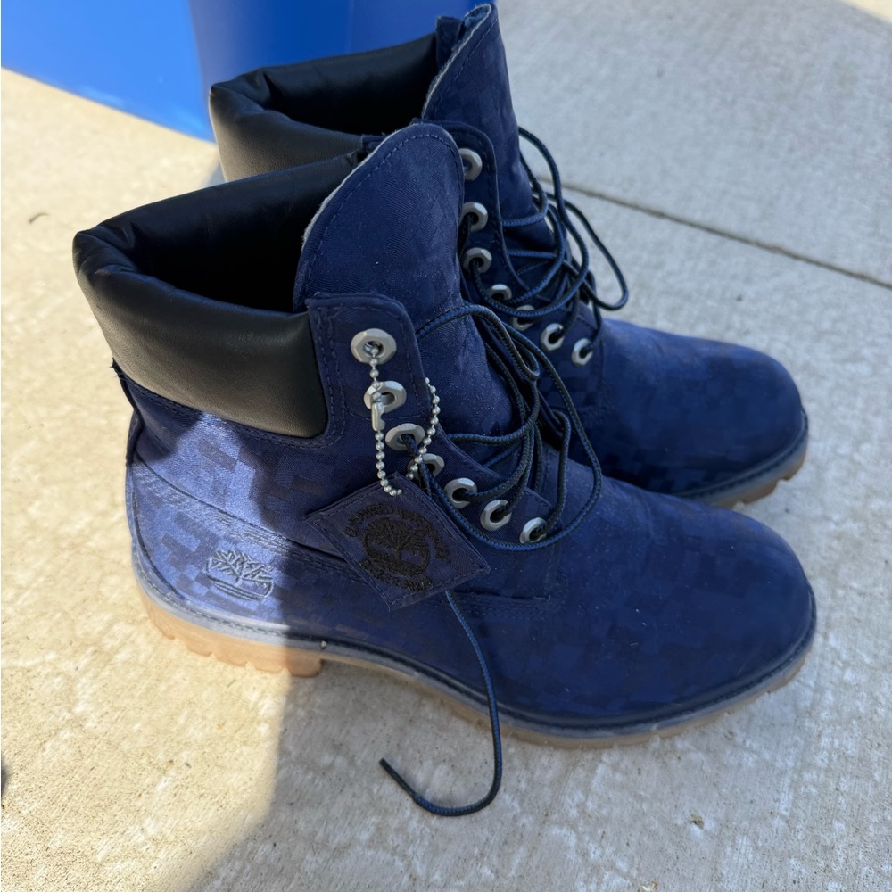 Timberland Navy Blue Men's Lace-Up Boots